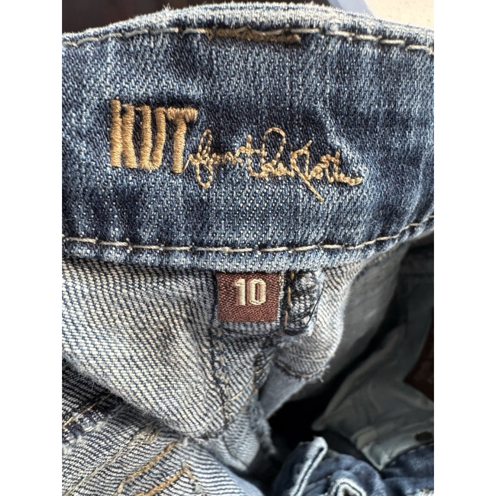 KUT From The Kloth Jeans 10 Womens Blue Denim Mid Rise Straight Leg Medium Wash - Picture 7 of 8